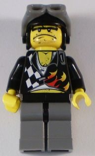 LEGO Minifigure-Backyard Blaster 2 (Bubba Blaster) - Aviator Helmet-World Racers-WR006-Creative Brick Builders